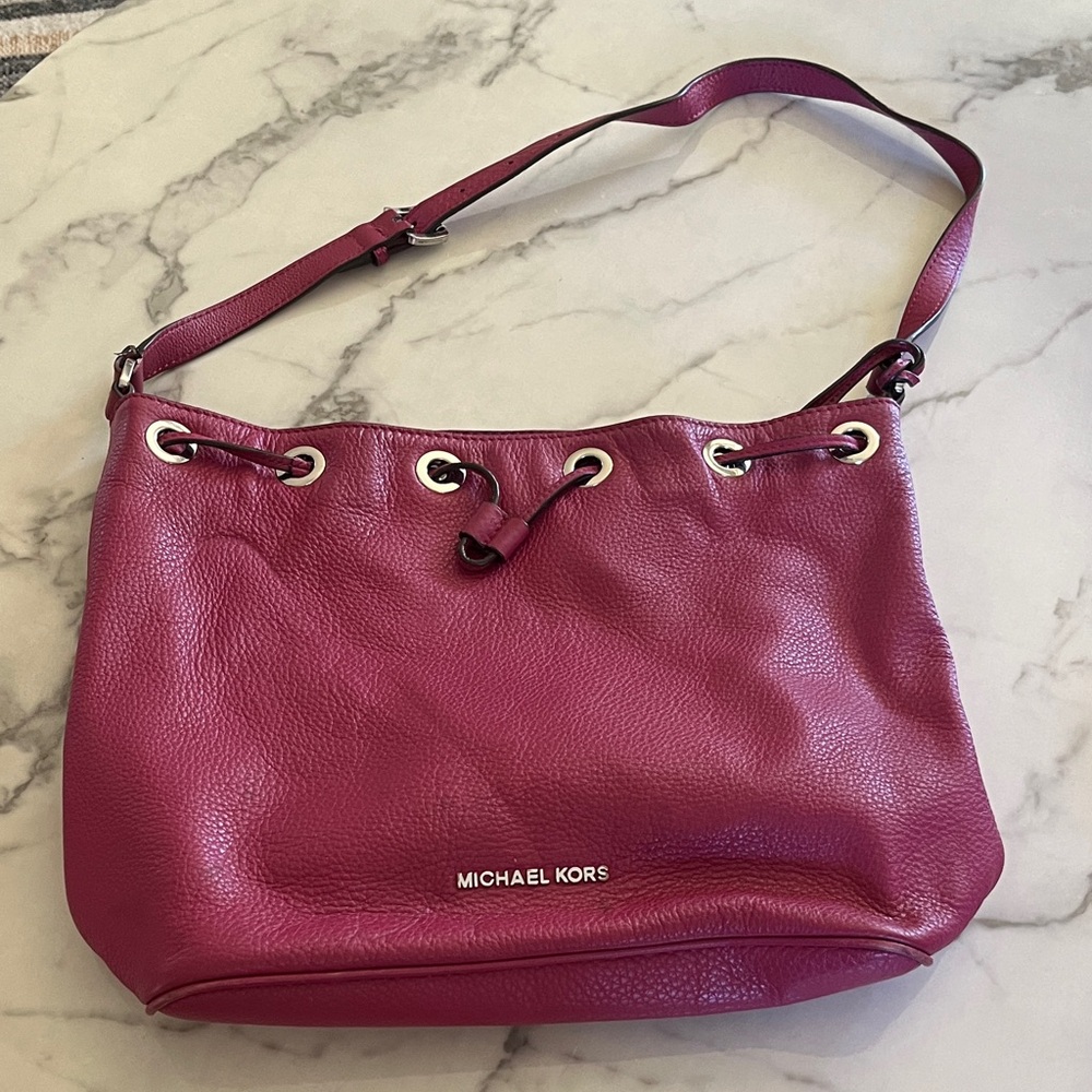 Michael Kors red Leather Shoulder Bag
